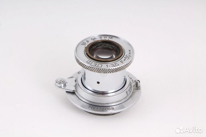 Объектив фэд 50 mm f/ 3.5 №178088 резьба М39