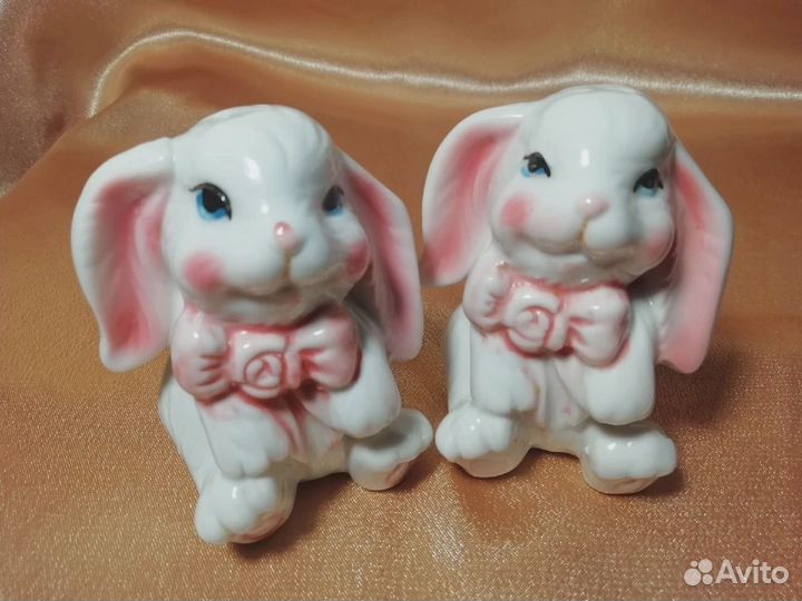 Набор для специй СССР фарфор Кролик, Заяц