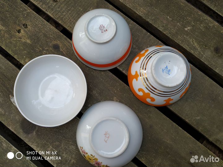 Чайник пиалы салатники СССР фарфор остатки