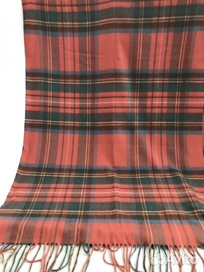 Палантин Шарф Тартан Johnston Cashmere Оригинал