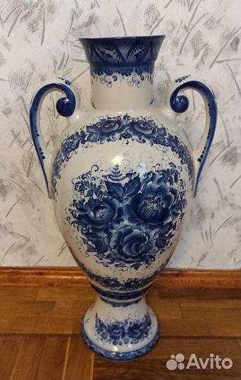 Напольная ваза (Гжель), 60 см