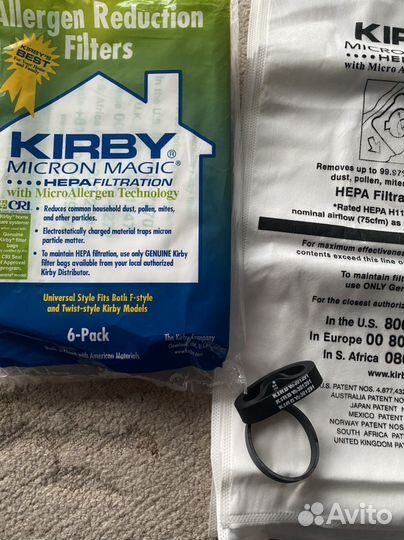 Мешки и ремешки резиночки для Кирби оригинал