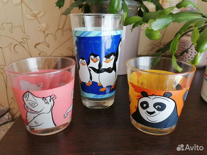Стаканы Дисней Далматинцы Мадагаскар Кунг-фу