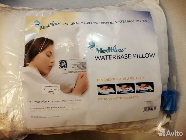 Гипоаллергенная водяная подушка Mediflow, 50х70