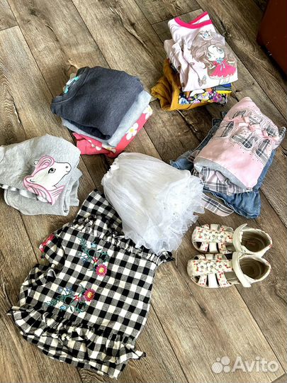 Вещи пакетом на девочку 104 110