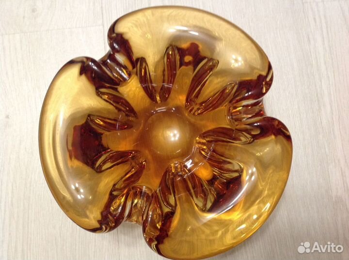 Ваза Чехословатская 70-е г Богемский хрусталь