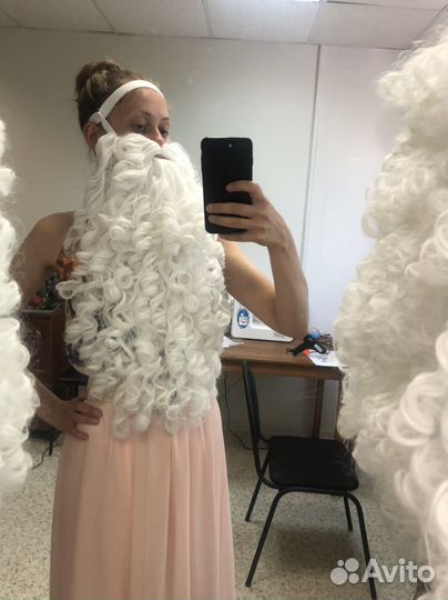 Борода и парик Деда Мороза