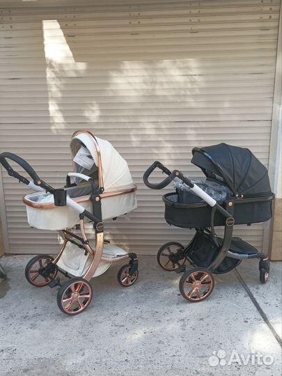 Коляска 3 в 1 эко кожа