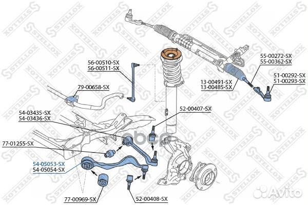 Рычаг подвески 54-05053-SX Stellox