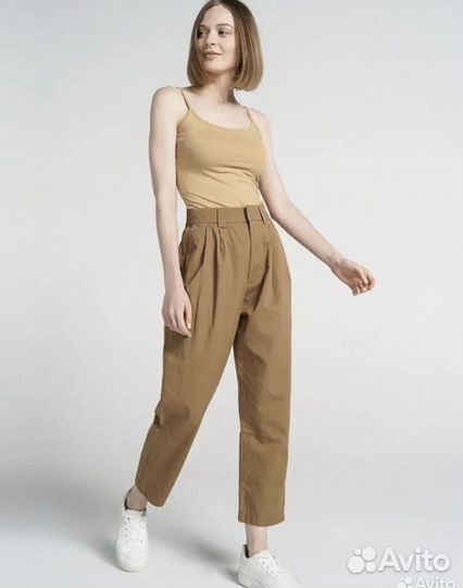 Брюки хлопковые коричневые