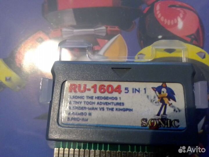 Картридж Sega Megadrive Portable 5 in 1