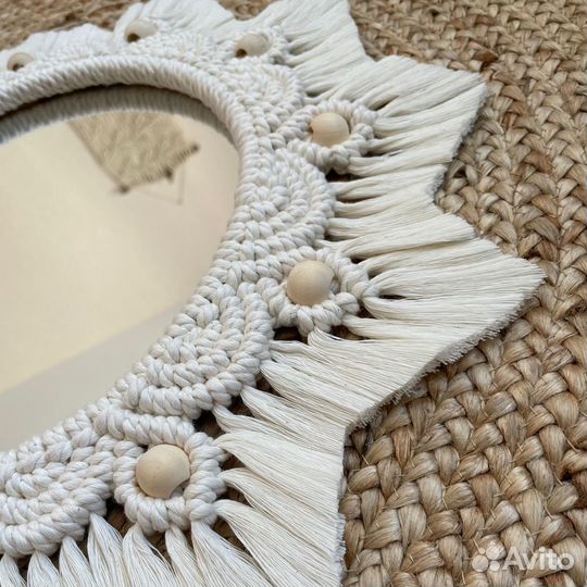 Зеркало макраме мандала бохо