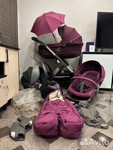 Коляска Stokke trailz 3в1,в отличном Состоянии