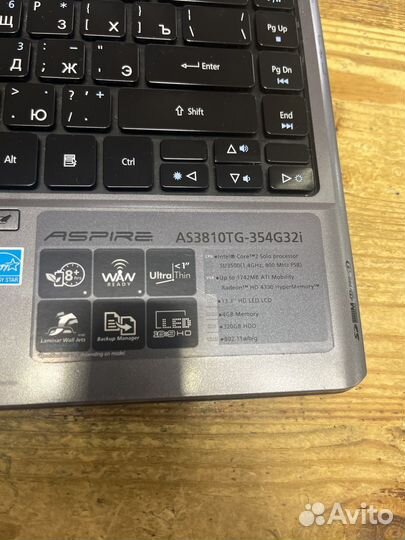 Ноутбук Acer Aspire AS3810TG