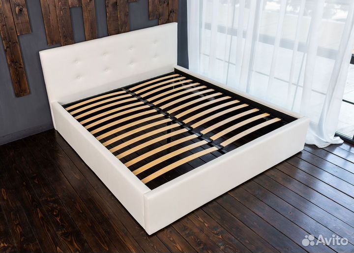 Кровать с подъемным механизмом 160х200 белая Роза