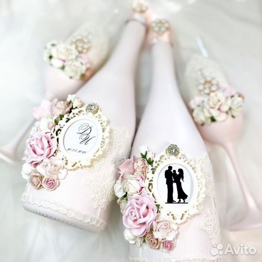 Свадебные бокалы,свечи семейный очаг сундук казна