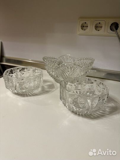 Конфетница салатник хрусталь СССР