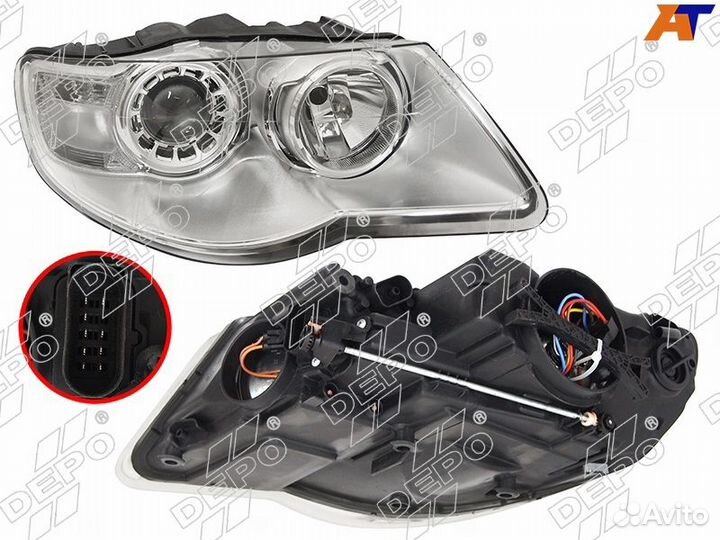 Фара VW touareg 08-10 RH с электрокорректором 441