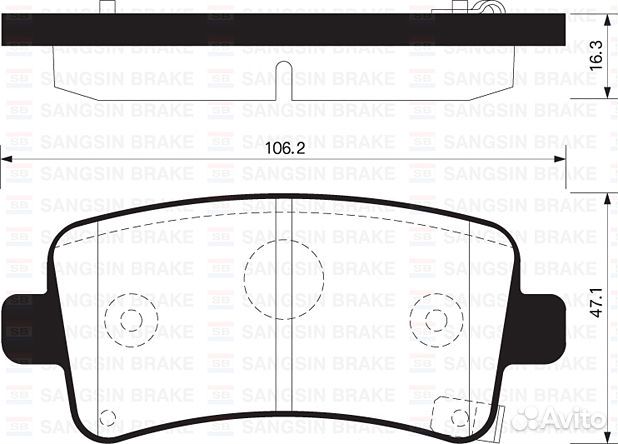 Колодки тормозные задние дисковые Civic/ Insignia