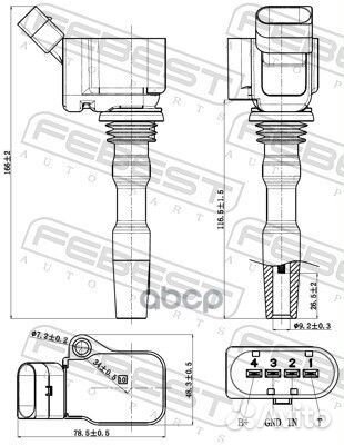 Катушка зажигания 23640003 Febest