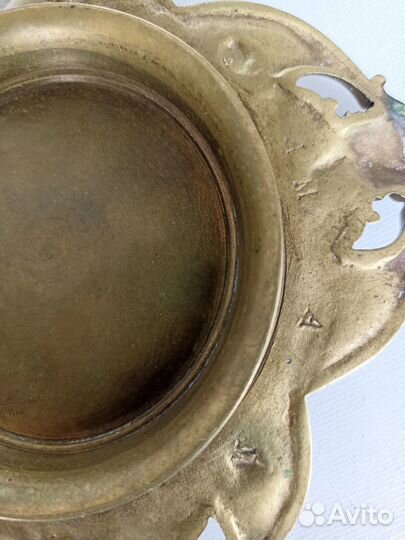 Бронза старинная визитница,мелочница