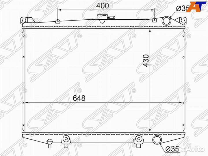 Радиатор Nissan Terrano 86-96 / Datsun 85-96