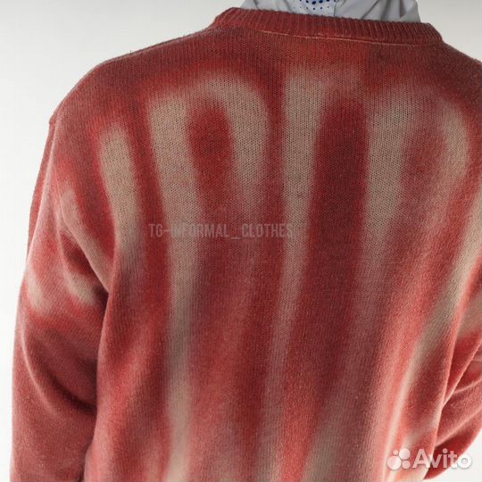 Свитер Supreme Blurred Logo sweater красный