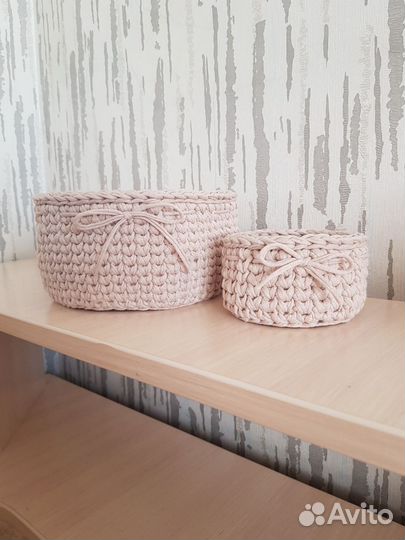 Трикотажные корзинки
