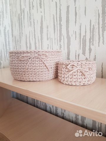 Трикотажные корзинки
