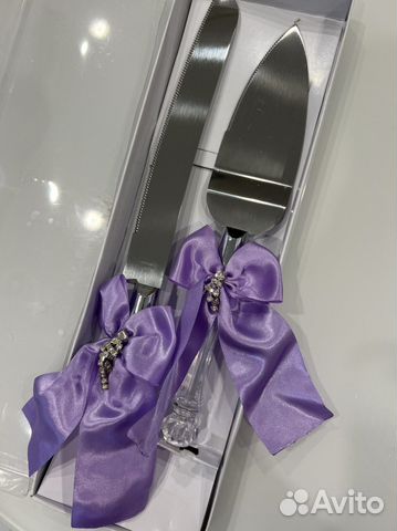 Нож и лопатка для свадебного торта