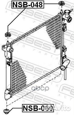 NSB-048 подушка радиатора верхняя Nissan Prime