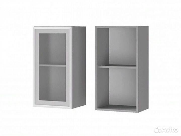 Кухня Афина айс Шкаф 4В2 корп белый, фасад 4В2