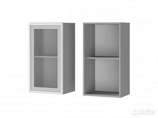 Кухня Афина айс Шкаф 4В2 корп белый, фасад 4В2