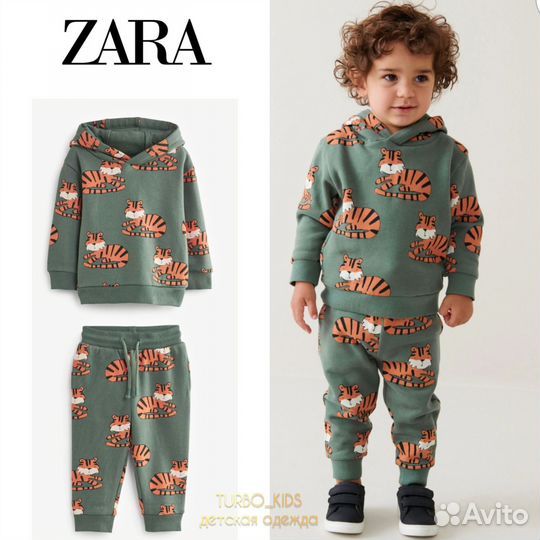 Утеплённый костюм zara 95, 100, 110, 120, 130