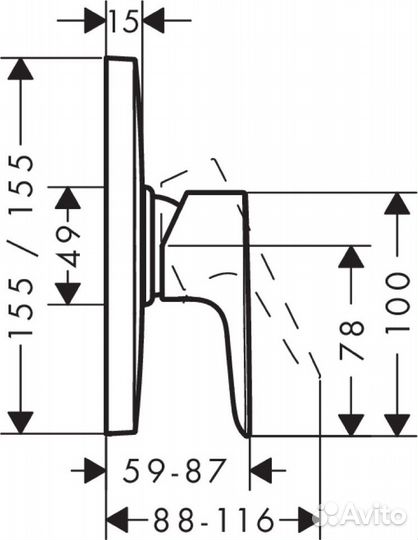 Смеситель для душа Hansgrohe Talis E Highflow 7176