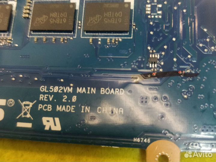 Материнская плата ноутбука Asus gl502vm