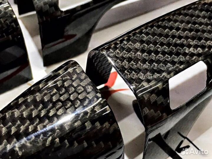 Накладки на ручки дверей карбон BMW 1 Series