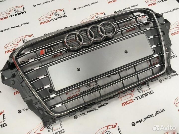 Решетка на Audi A3 в стиле S3 12-16гг. дизайн 2