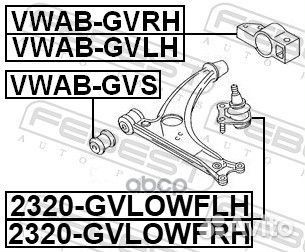 Опора шаровая 2320-gvlowflh Febest