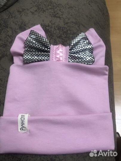 Шапка бант для девочек