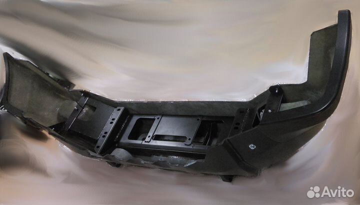 Силовой бампер перед. UAZ Патрио с оптикой, черный