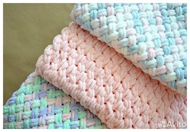 Плед вязаный