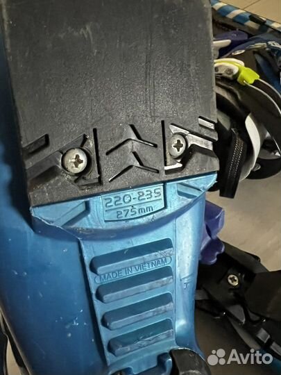 Горные лыжи детские 120, ботинки 22-23 см