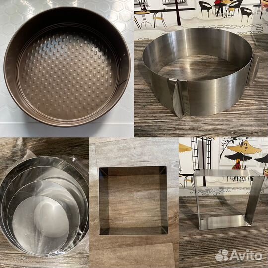 Формы для выпечки нержавейка круг квадрат