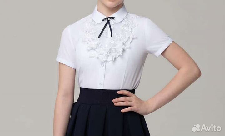 Рубашка белая школьная для девочки
