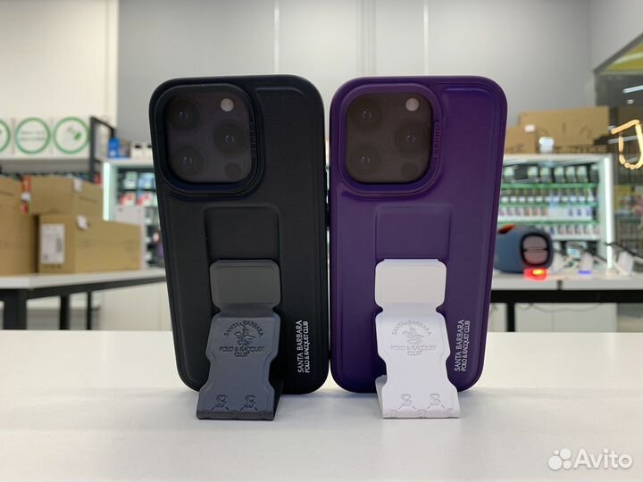 Кожаный чехол с подставкой для iPhone 14 Pro