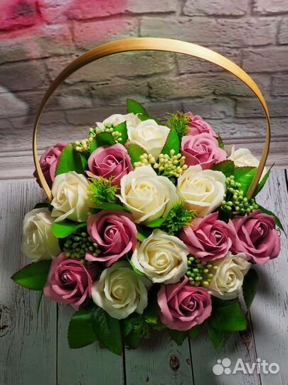 Букет из мыльных роз