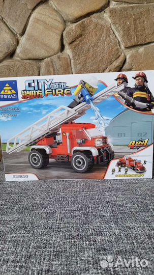 Конструктор City Пожарная техника 4 в 1