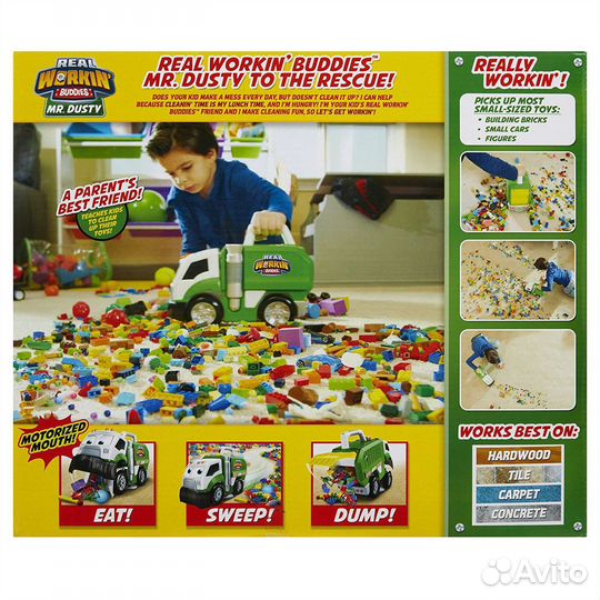 Машинка для уборки Real Workin' Buddies 3 в 1