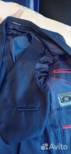 Пиджак с жакетом синий 7-9 л (2-3 класс)